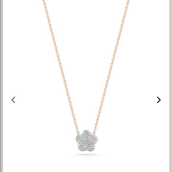 Dana Rebecca flower diamond necklace rose gold
